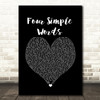 Frank Turner Four Simple Words Black Heart Song Lyric Print