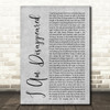 Frank Turner I Am Disappeared Rustic Script Grey Song Lyric Quote Print