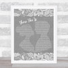 Frank Turner There She Is Burlap & Lace Grey Song Lyric Print