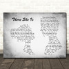 Frank Turner There She Is Man Lady Couple Grey Song Lyric Print