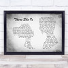 Frank Turner There She Is Man Lady Couple Grey Song Lyric Print