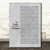 Frightened Rabbit Poke Rustic Script Grey Song Lyric Quote Print