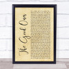 Gabby Barrett The Good Ones Rustic Script Song Lyric Print