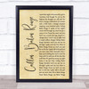 Garth Brooks Callin' Baton Rouge Rustic Script Song Lyric Print