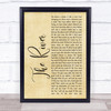 Garth Brooks The River Rustic Script Song Lyric Print