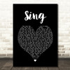 Gary Barlow & The Commonwealth Band Sing Black Heart Song Lyric Print