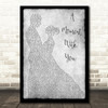 George Michael A Moment With You Man Lady Dancing Grey Song Lyric Quote Print