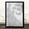 George Michael Cowboys And Angels Man Lady Dancing Grey Song Lyric Quote Print