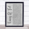 George Michael Kissing A Fool Rustic Script Grey Song Lyric Quote Print