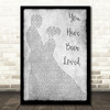 George Michael You Have Been Loved Man Lady Dancing Grey Song Lyric Quote Print