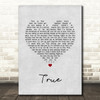 George Strait TRUE Grey Heart Song Lyric Print