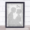 Goo Goo Dolls Boxes Grey Song Lyric Man Lady Bride Groom Wedding Print