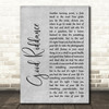 Green Day Good Riddance Rustic Script Grey Song Lyric Print