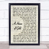 Hank Williams A House of Gold Vintage Script Song Lyric Print