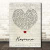Hillsong Hosanna Script Heart Song Lyric Print