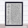 Imelda May Falling In Love With You Again Rustic Script Grey Song Lyric Print