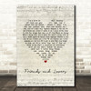 Incubus Friends and Lovers Script Heart Song Lyric Print