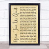 INXS Never Tear Us Apart Rustic Script Song Lyric Print