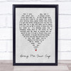 Bring Me Your Cup UB40 Grey Heart Song Lyric Quote Print