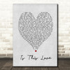 Is This Love Bob Marley Grey Heart Song Lyric Quote Print