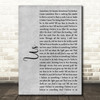 James Bay Us Rustic Script Grey Song Lyric Print