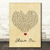James Blunt Shine On Vintage Heart Song Lyric Print