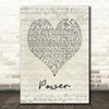 James Morrison Power Script Heart Song Lyric Print