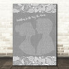James Taylor Something In The Way She Moves Burlap & Lace Grey Song Lyric Print