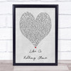 Like A Rolling Stone Bob Dylan Grey Heart Song Lyric Quote Print