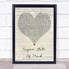 Jay-Z feat Alicia Keys Empire State Of Mind Script Heart Song Lyric Print