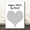 Jay-Z feat Alicia Keys Empire State Of Mind White Heart Song Lyric Print