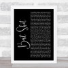 Jimmie Allen Best Shot Black Script Song Lyric Print