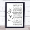 Jimmie Allen Best Shot White Script Song Lyric Print