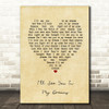 Joe Brown I'll See You In My Dreams Vintage Heart Song Lyric Print