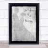 Joe Cocker Up Where We Belong Man Lady Dancing Grey Song Lyric Quote Print