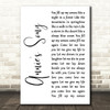 John Denver Annie's Song White Script Song Lyric Print