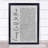 John Denver Leaving On A Jet Plane Rustic Script Grey Song Lyric Quote Print