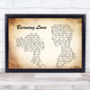 Elvis Presley Burning Love Man Lady Couple Song Lyric Quote Print