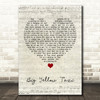 Joni Mitchell Big Yellow Taxi Script Heart Song Lyric Print