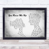 Josh Groban You Raise Me Up Man Lady Couple Grey Song Lyric Quote Print