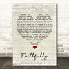 Journey Faithfully Script Heart Song Lyric Print