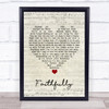 Journey Faithfully Script Heart Song Lyric Print