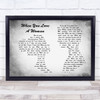 Journey When You Love A Woman Man Lady Couple Grey Song Lyric Print