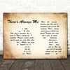 Elvis Presley There's Always Me Man Lady Couple Song Lyric Quote Print