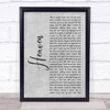 Kane Brown Heaven Grey Rustic Script Song Lyric Print