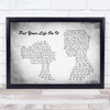 Kasabian Put Your Life On It Man Lady Couple Grey Song Lyric Print