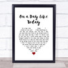 Keane On a Day Like Today White Heart Song Lyric Print