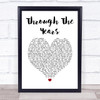 Kenny Rogers Through The Years White Heart Song Lyric Print