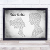 Keyshia Cole This Is Us Man Lady Couple Grey Song Lyric Quote Print