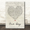 Kodaline One Day Script Heart Song Lyric Print